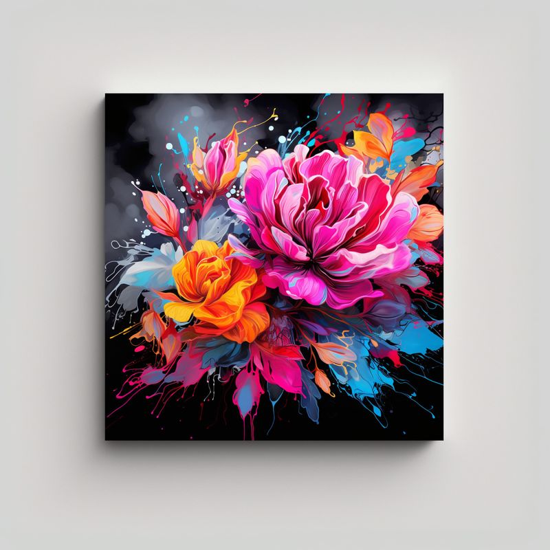 GENERICO - Pinturas Decorativas Estilo Medi Neonoir Con 60x60 Cm