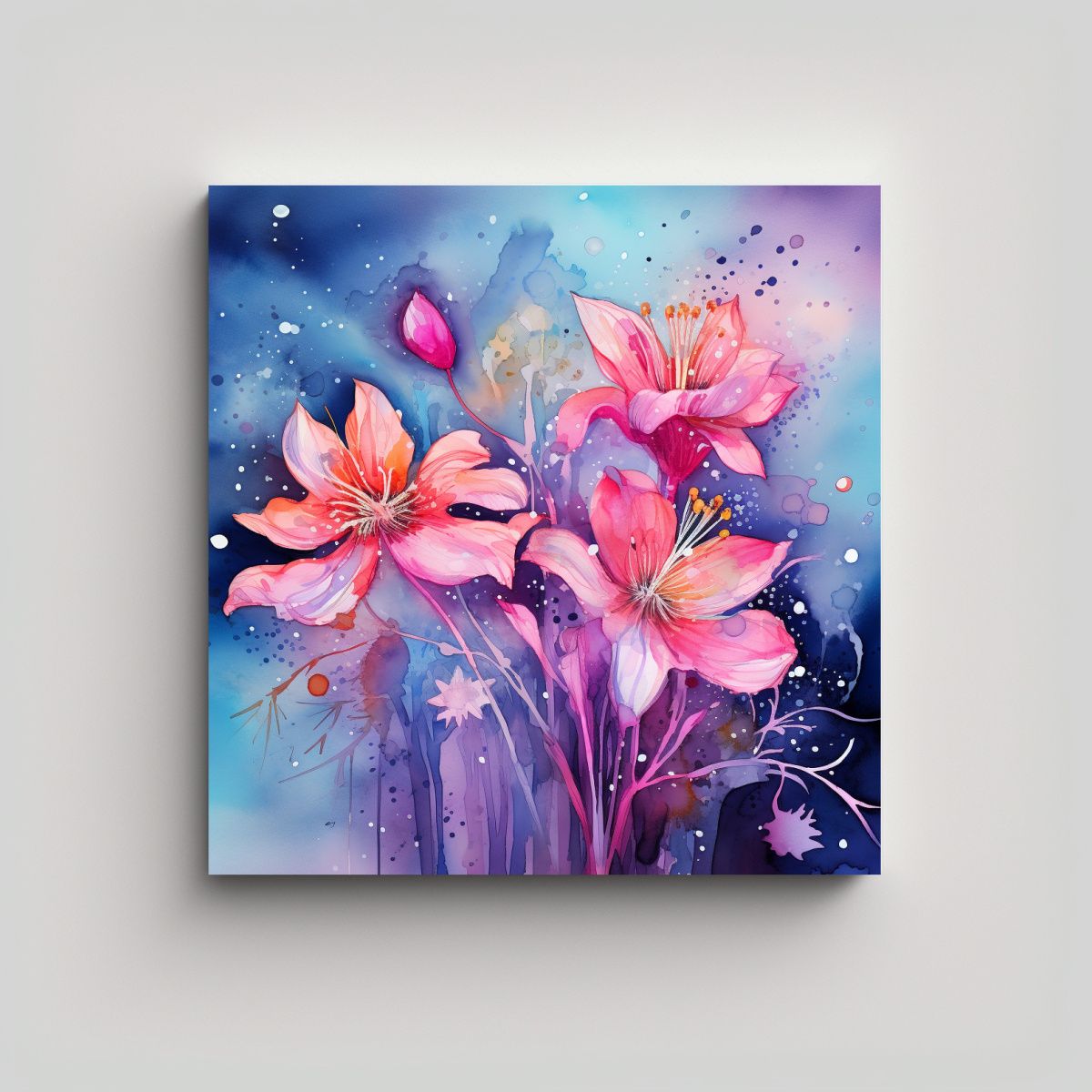 GENERICO - Pintura Sobre Lienzo Estilo Watercolours Con 60x60 Cm