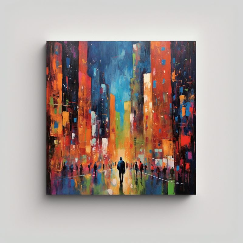 GENERICO - Pintura Arte Expresión Estilo Quinn Que 70x70 Cm