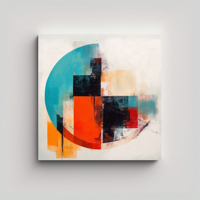 GENERICO - Pinturas Abstractas Minimalistas En Colores 60x60 Cm