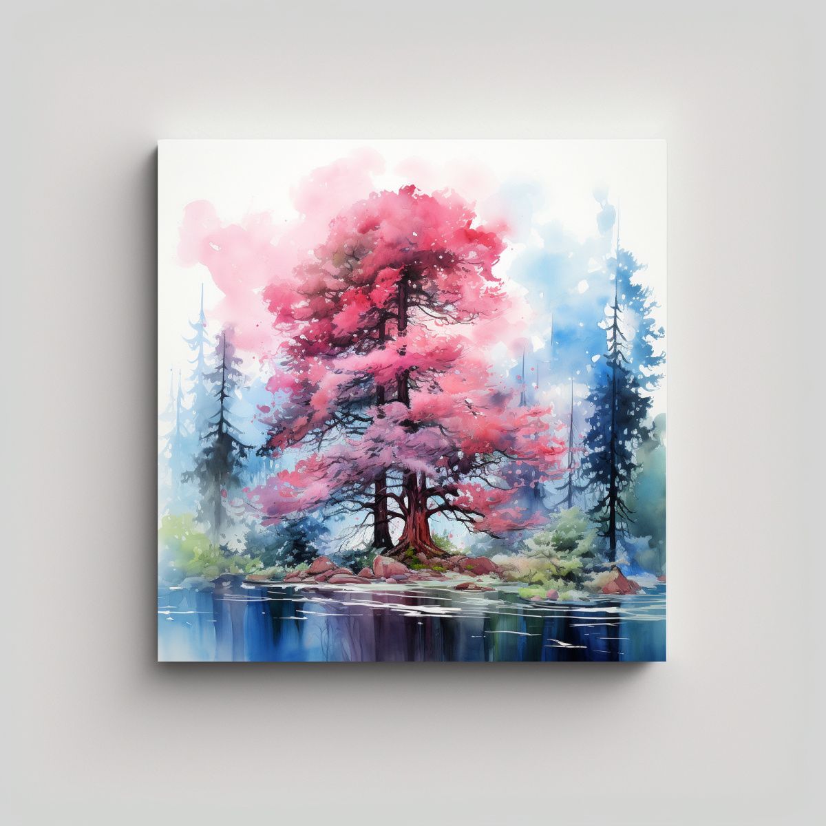 GENERICO - Cuadro Abstracto De Expresión Bonito De Un 70x70 Cm