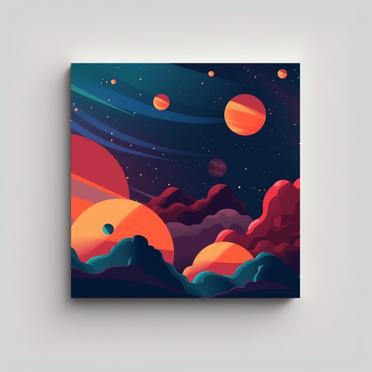 GENERICO - Arte De Pared Estilo Galería Lienzo Abstracto 90x90 Cm