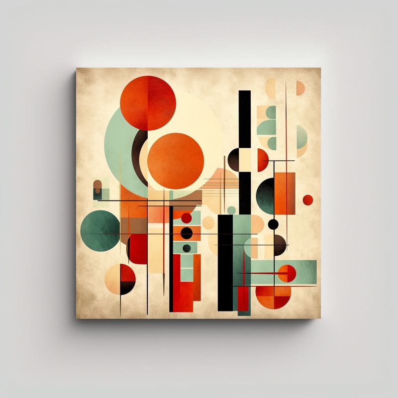 GENERICO - Pinturas Decorativas Inspiradas En Formas 90x90 Cm