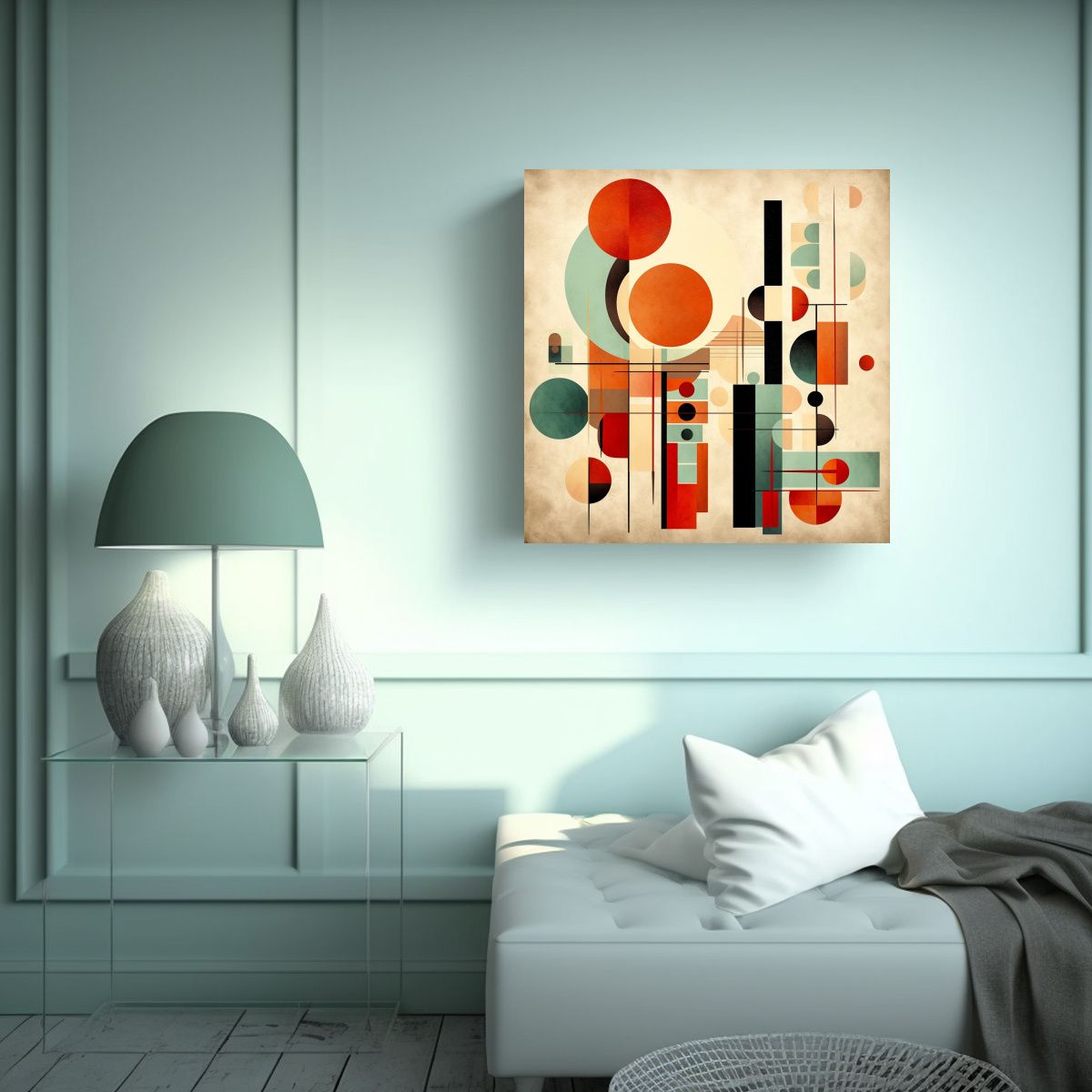GENERICO - Pinturas Decorativas Inspiradas En Formas 70x70 Cm