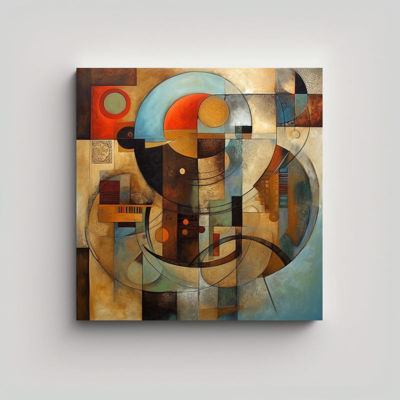 GENERICO - Arte De Pared Snake Intenso: Pinturas Abstractas 60x60 Cm