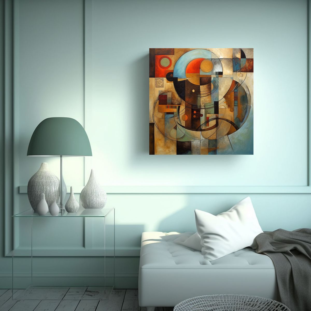 GENERICO - Arte De Pared Snake Intenso: Pinturas Abstractas 80x80 Cm