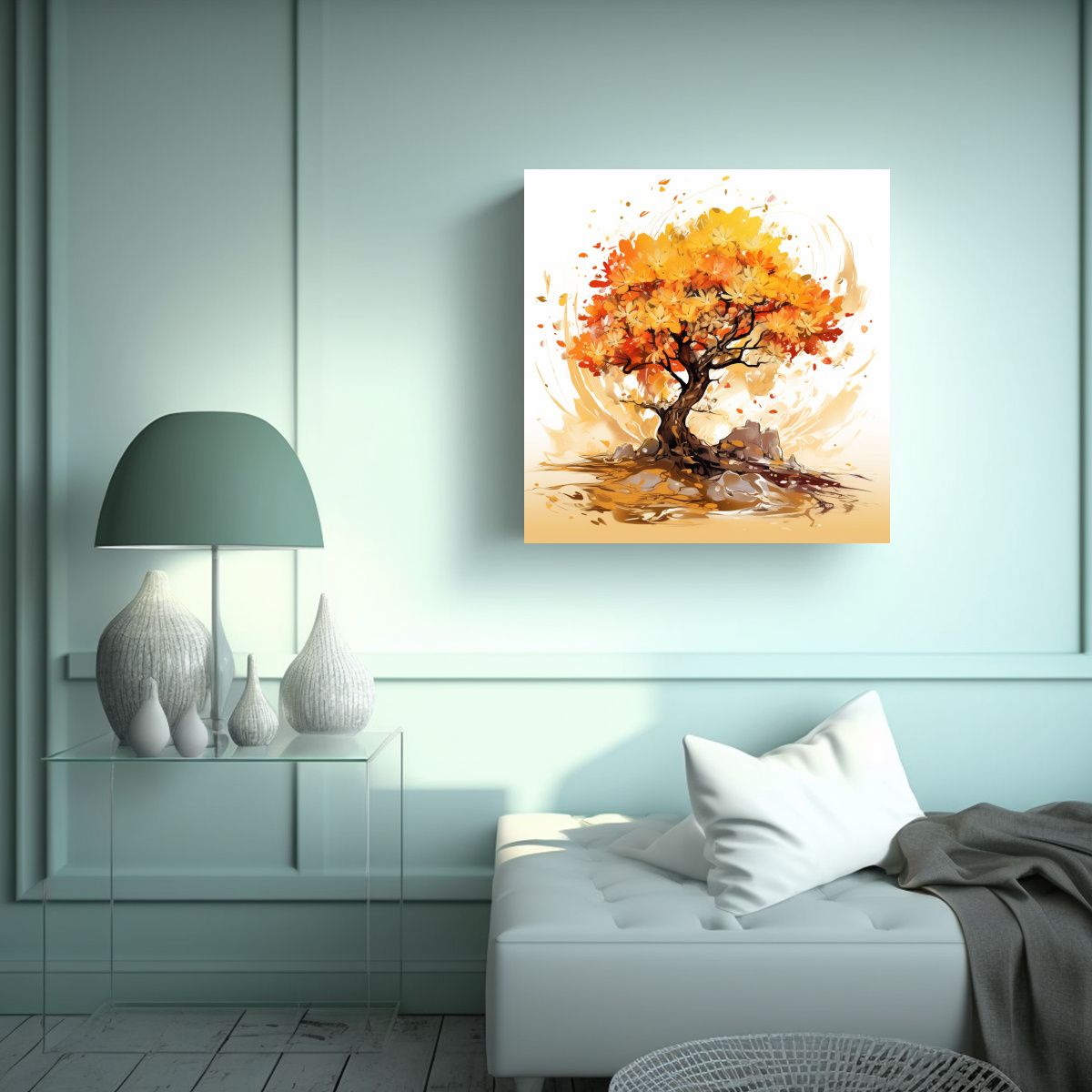 GENERICO - Cuadro De Diseño Profundidad Árbol De Manzana 80x80 Cm