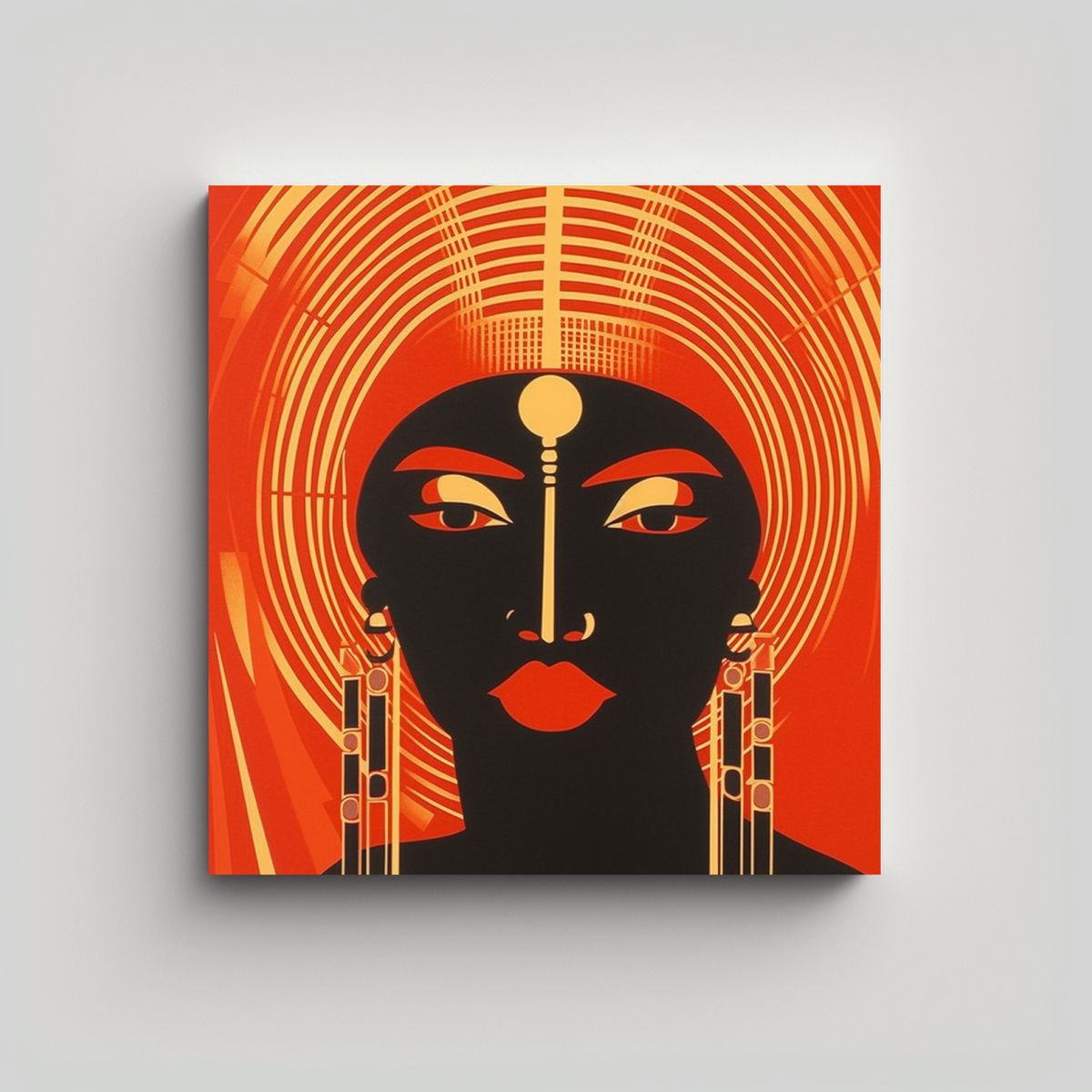 GENERICO - Impresión Serigrafía De Mujer Maasai Dibujo 60x60 Cm