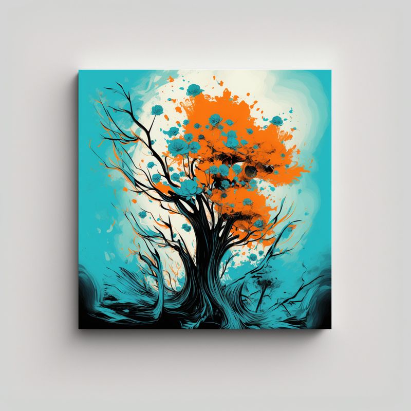 GENERICO - Pintura De Pared Inspiración Original Árbol En 80x80 Cm
