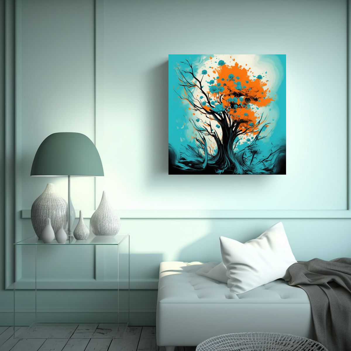 GENERICO - Pintura De Pared Inspiración Original Árbol En 80x80 Cm