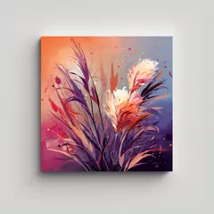 GENERICO - Pintura Decorativa Intensidad Del Pampas Grass En 70x70 Cm