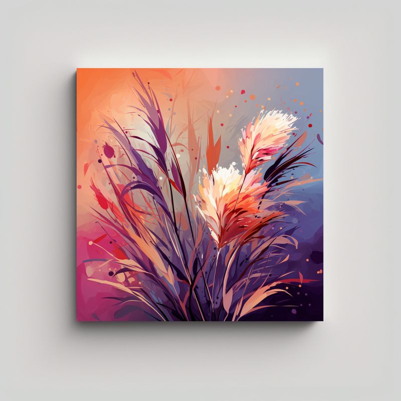 GENERICO - Pintura Decorativa Intensidad Del Pampas Grass En 60x60 Cm