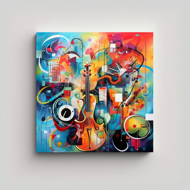GENERICO - Pintura Abstracta Moderna Contemporánea Drifter 50x50 Cm