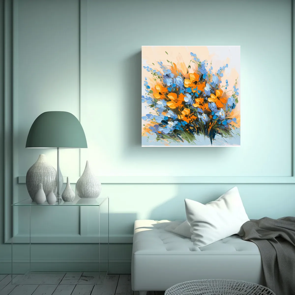 GENERICO - Arte Fantasía Diseño A Pintura En Lienzo De 90x90 Cm