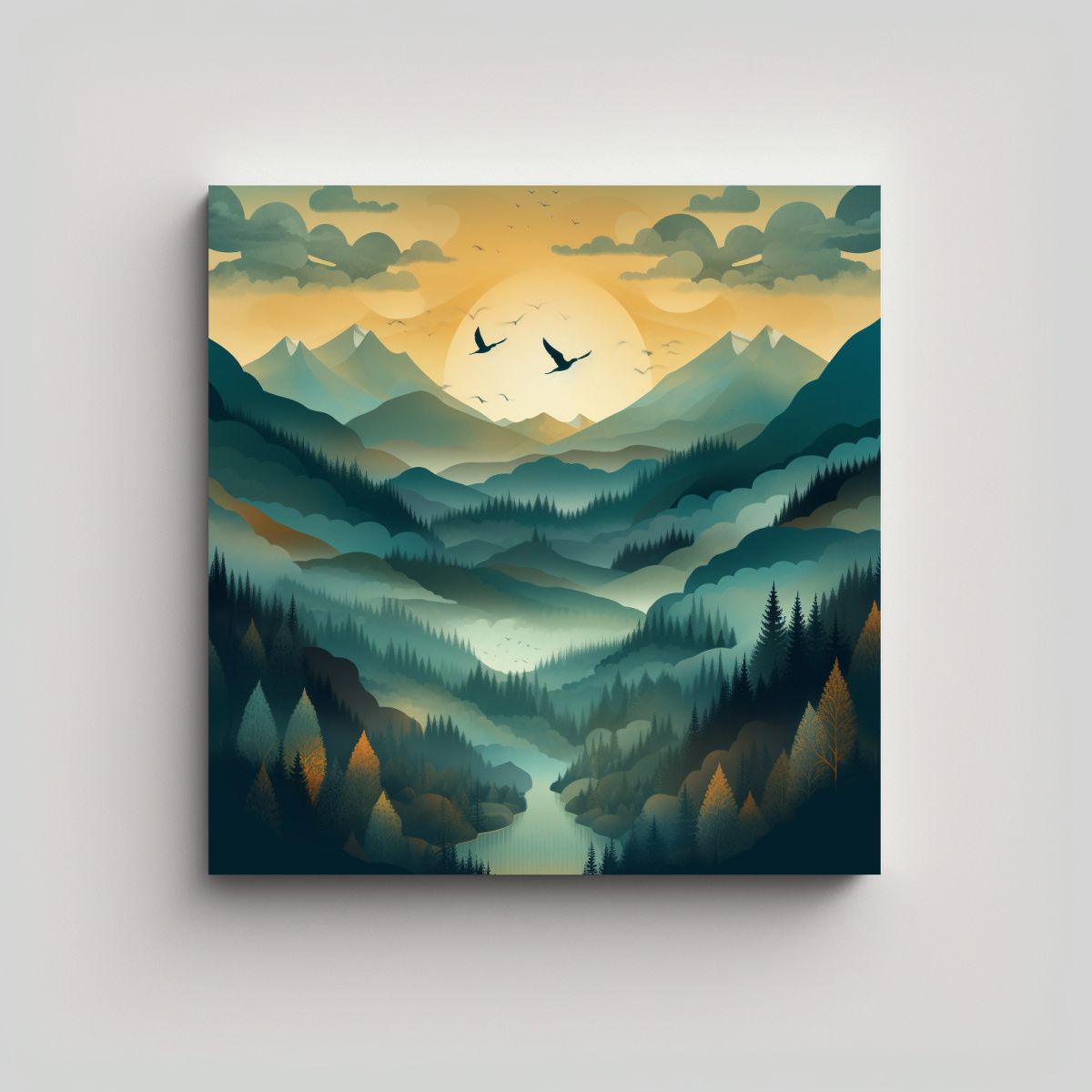 GENERICO - Lienzo Tela Sublimada Sensibilidad Artística 50x50 Cm