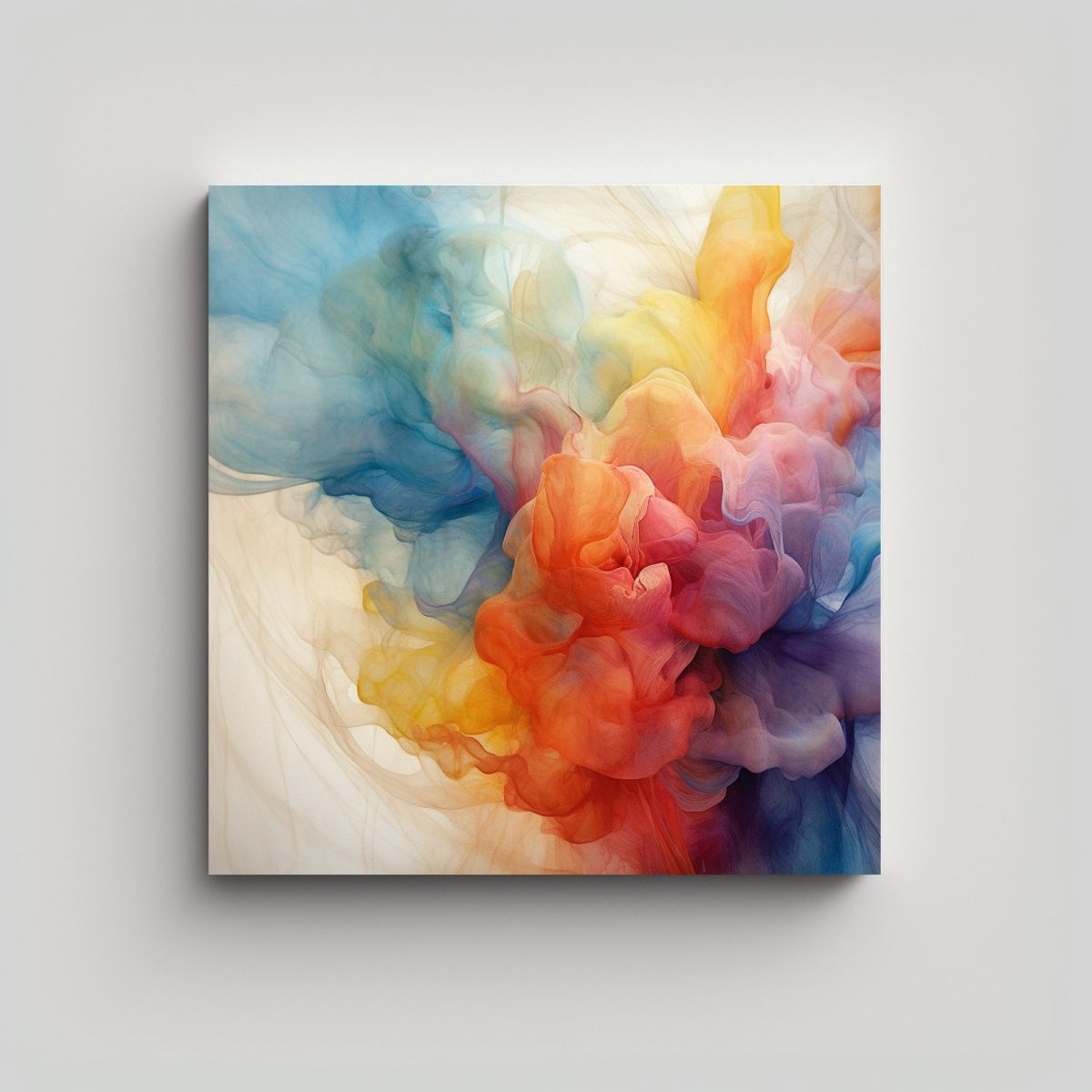 GENERICO - Pintura Lienzo Vintage Para Sala Colores Pastel 70x70 Cm