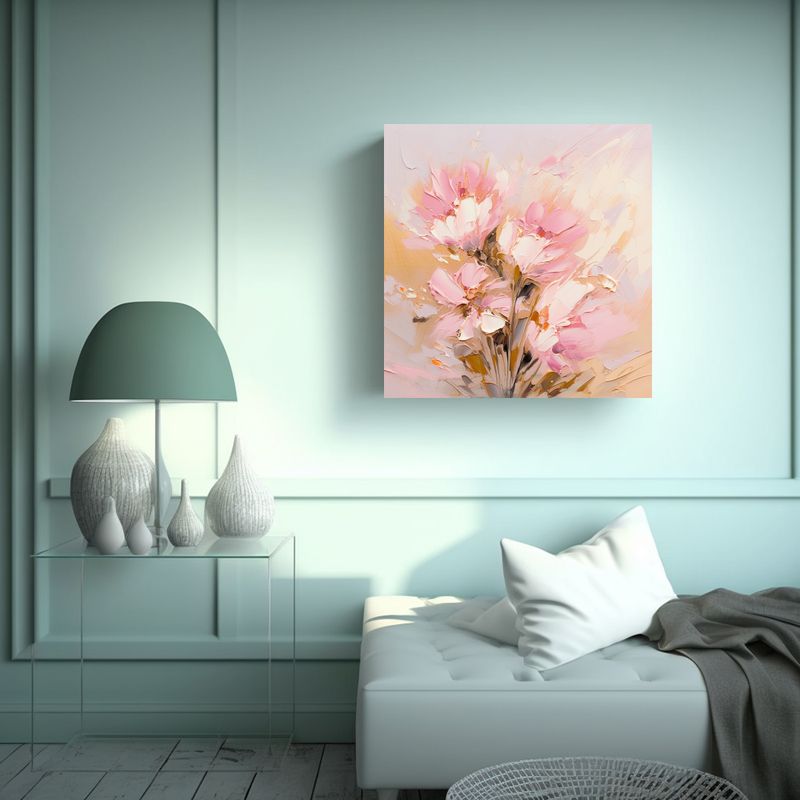 GENERICO - Cuadro Espectacular A Gold AND Pink Colors 50x50 Cm