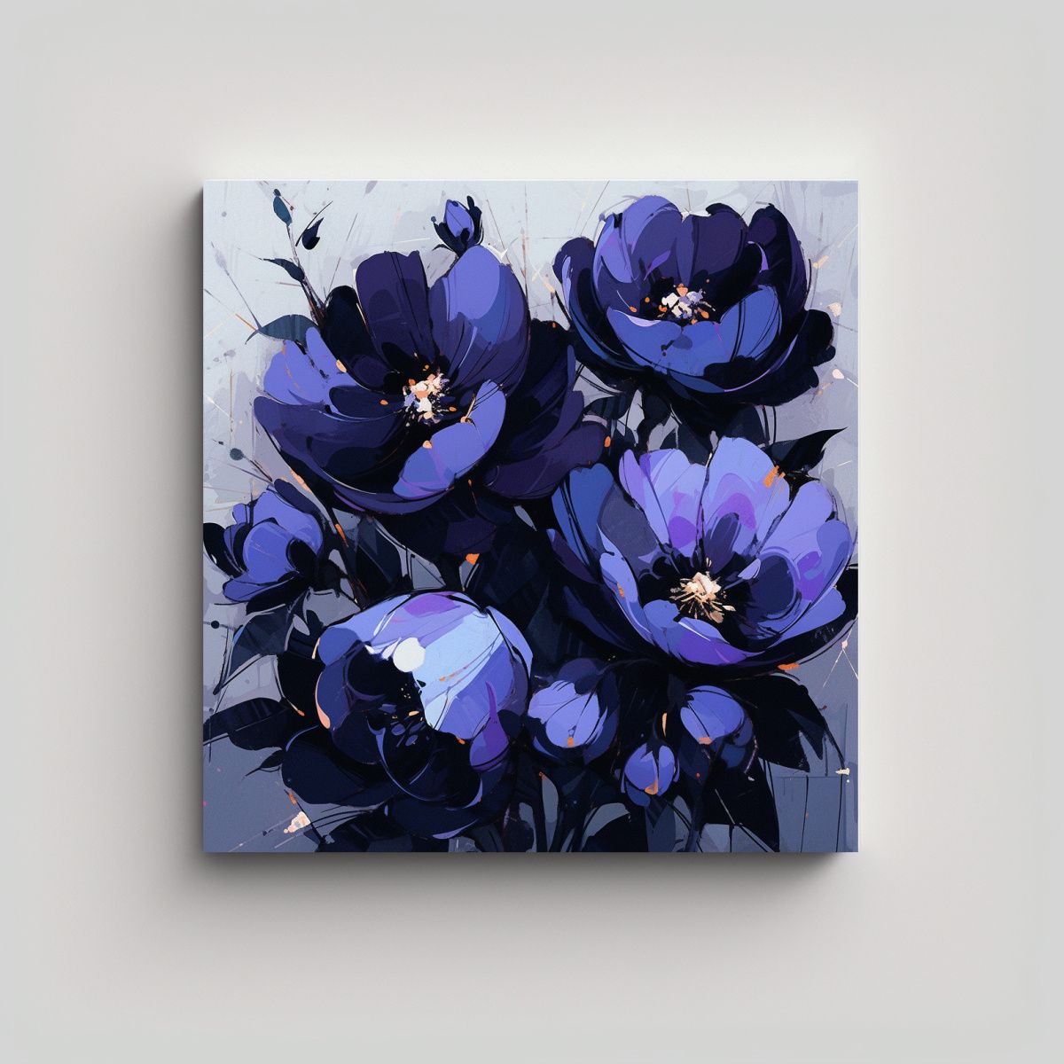 GENERICO - Pintura En Lienzo Temática Vintage De Flores En 60x60 Cm