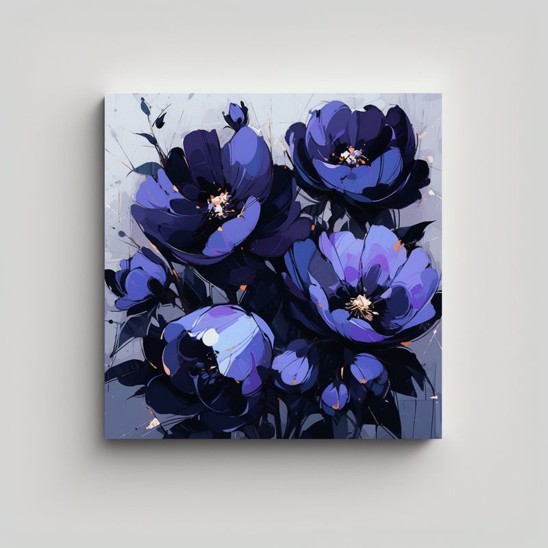 GENERICO - Pintura En Lienzo Temática Vintage De Flores En 50x50 Cm