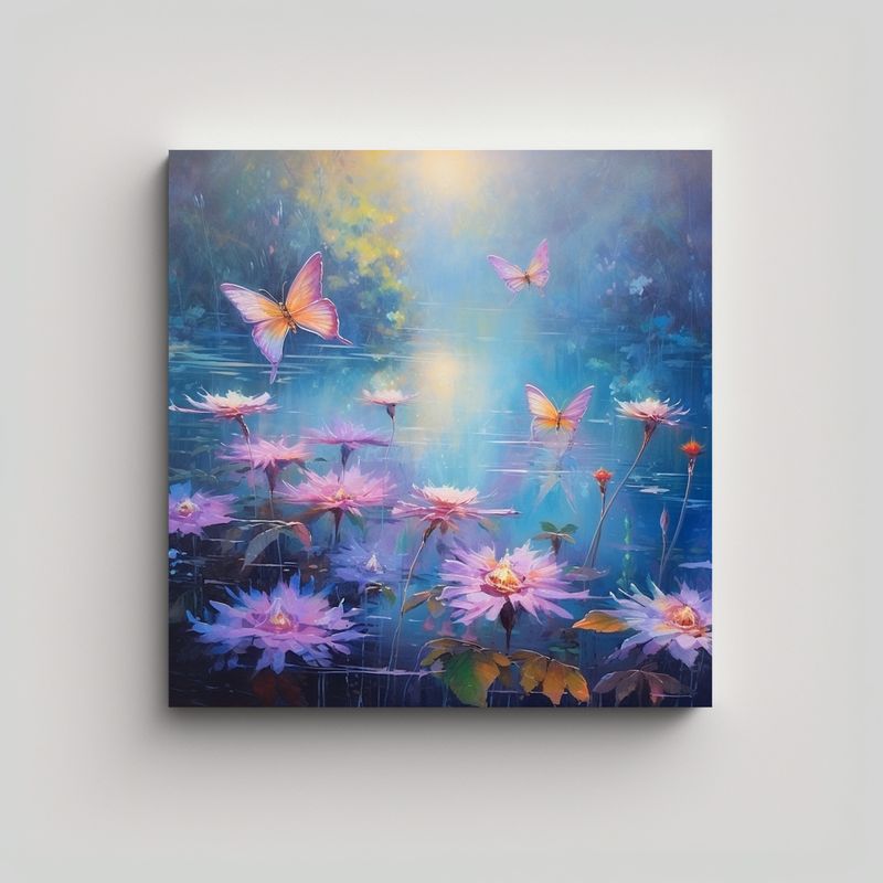 GENERICO - Pintura Decorativa De Composición Intensidad 90x90 Cm