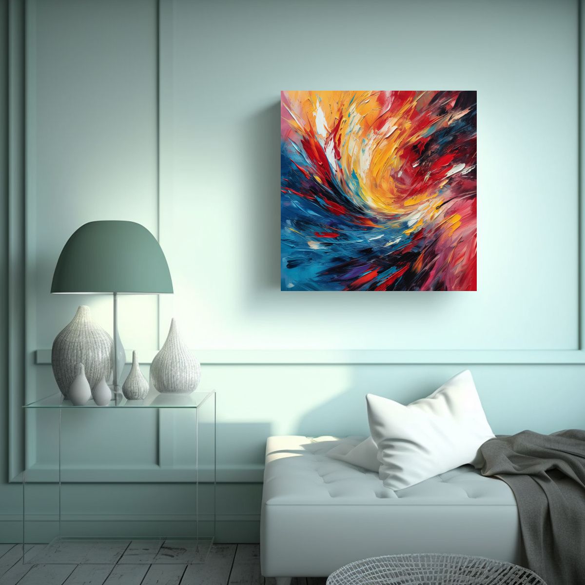 GENERICO - Arte Decorativo Vibrante Y Moderno: Sumérgete En 90x90 Cm