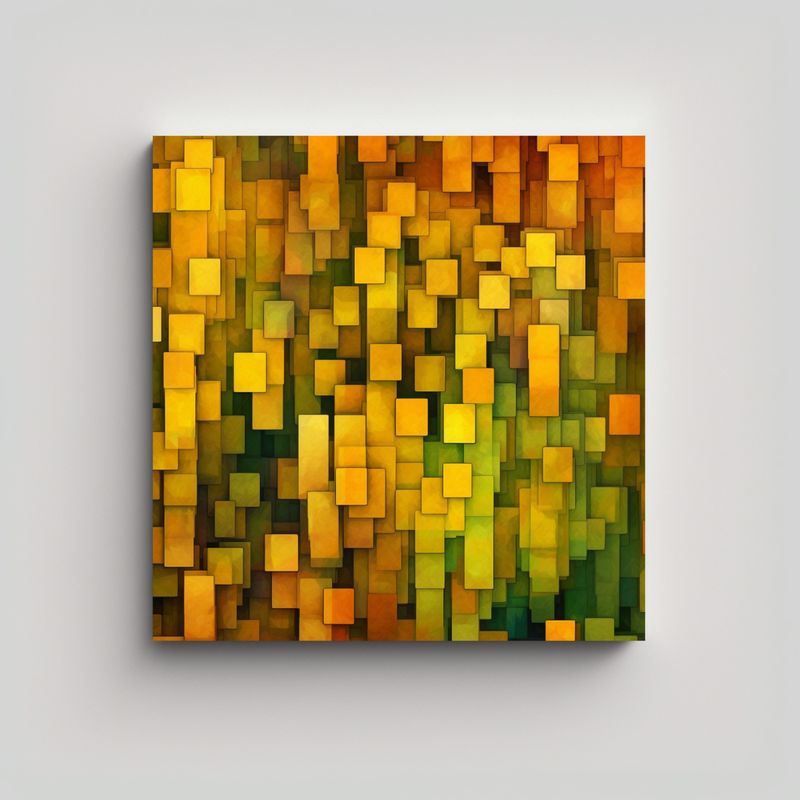 GENERICO - Pintura En Tela Inspiradora De Textura Cubista 90x90 Cm