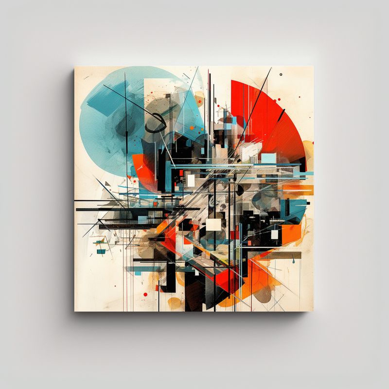GENERICO - Cuadro Abstracto De Alta Resolución Arte En 90x90 Cm