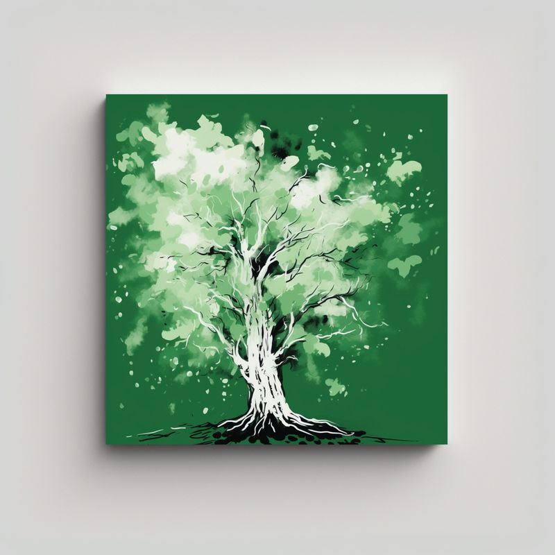 GENERICO - Cuadro Exclusivo Estilo Galería De Un árbol 60x60 Cm