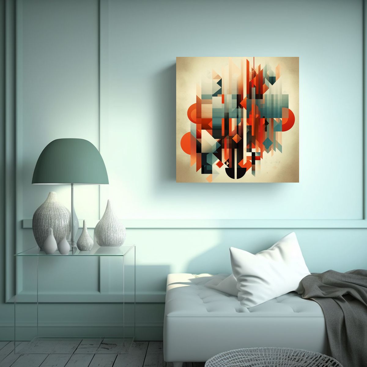 GENERICO - Pinturas Decorativas Abstractas De Tonos Cálidos 80x80 Cm