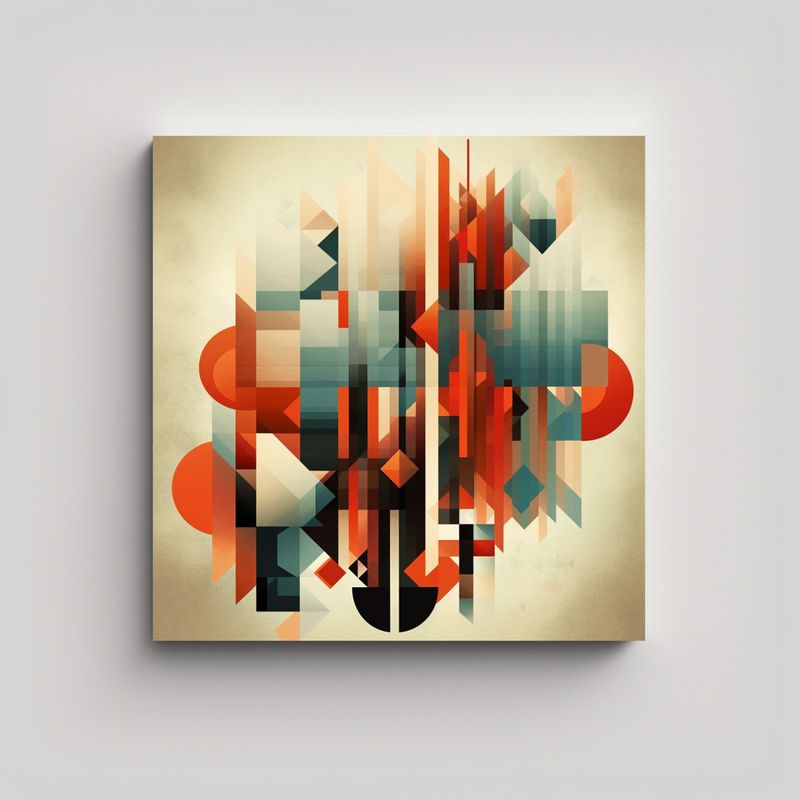 GENERICO - Pinturas Decorativas Abstractas De Tonos Cálidos 70x70 Cm