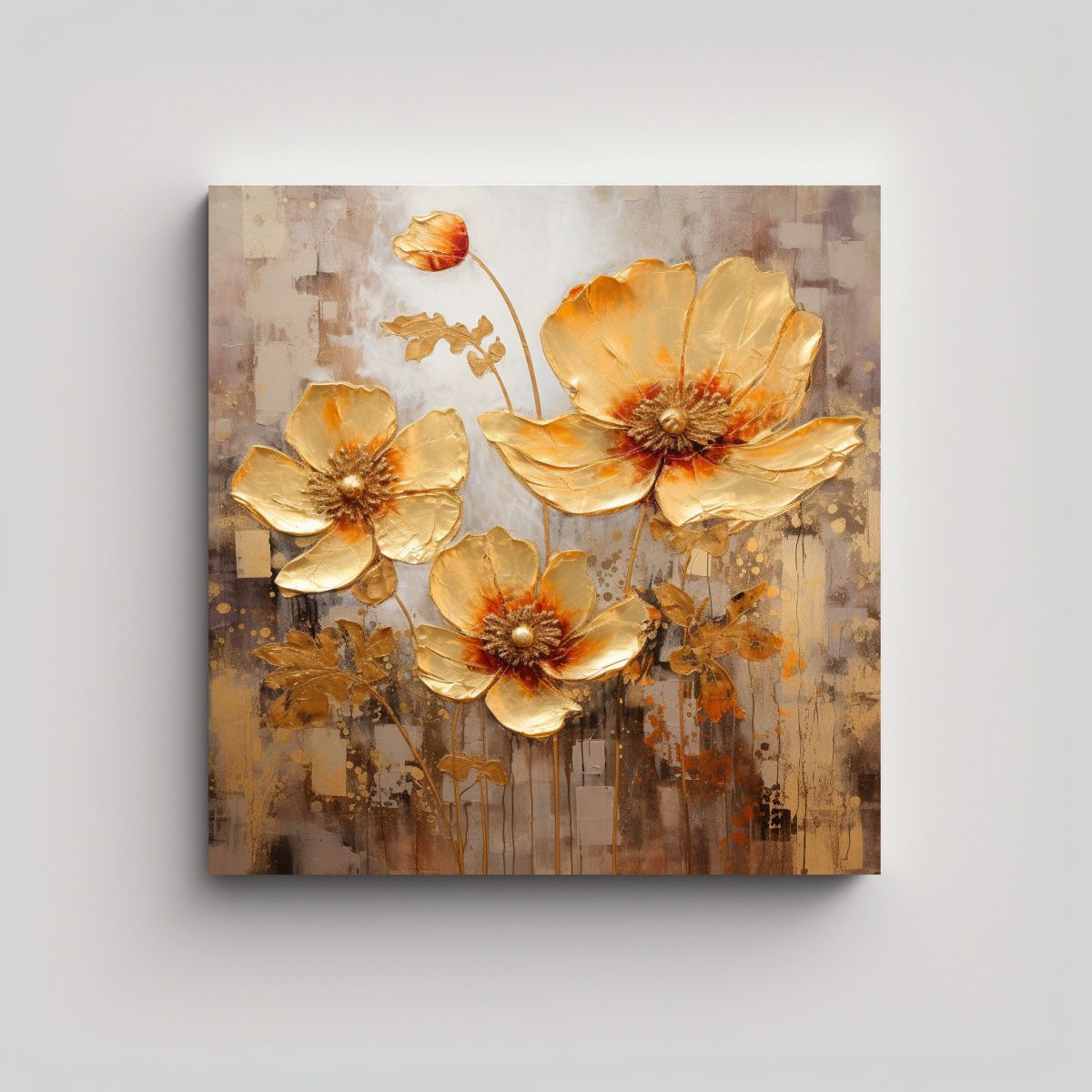 GENERICO - Cuadro De Decoración Luminosidad Flores En 50x50 Cm