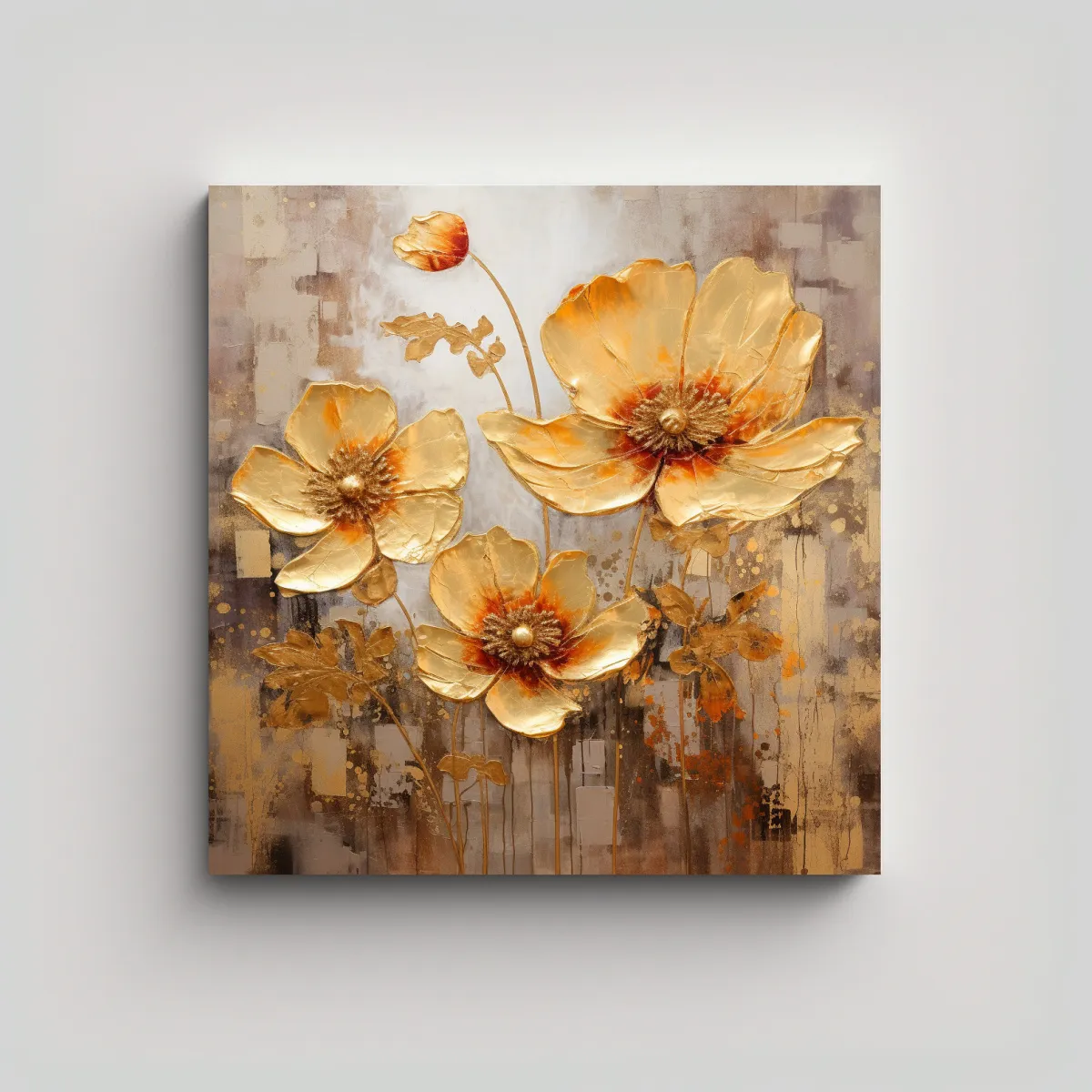 GENERICO - Cuadro De Decoración Luminosidad Flores En 50x50 Cm