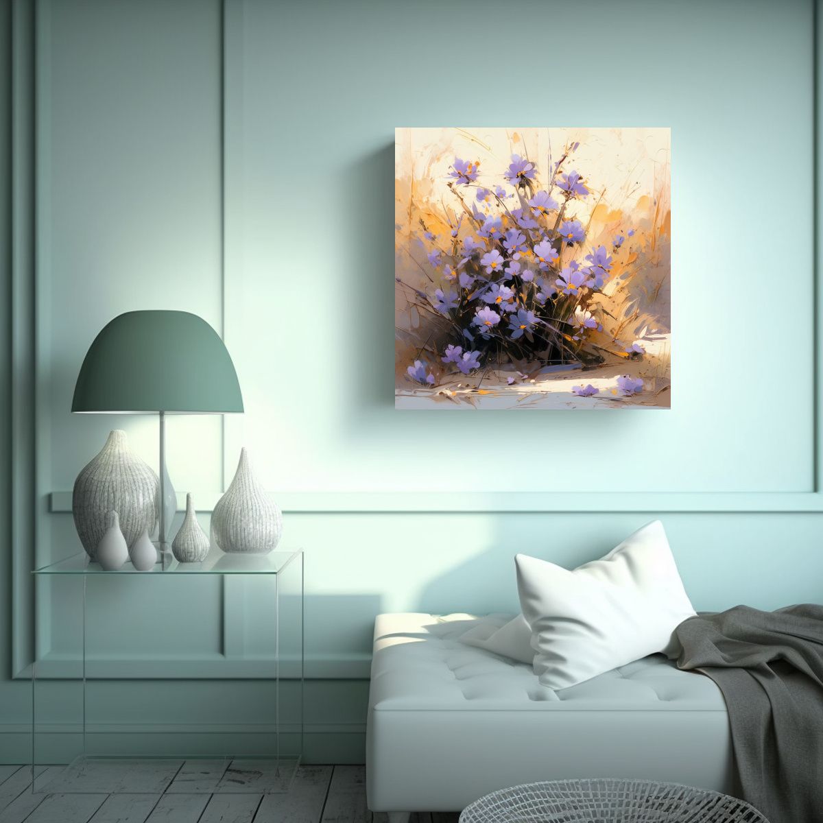 GENERICO - Pintura Lienzo Expresión Adorable Flores 80x80 Cm