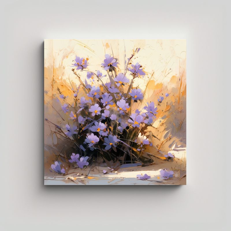 GENERICO - Pintura Lienzo Expresión Adorable Flores 50x50 Cm