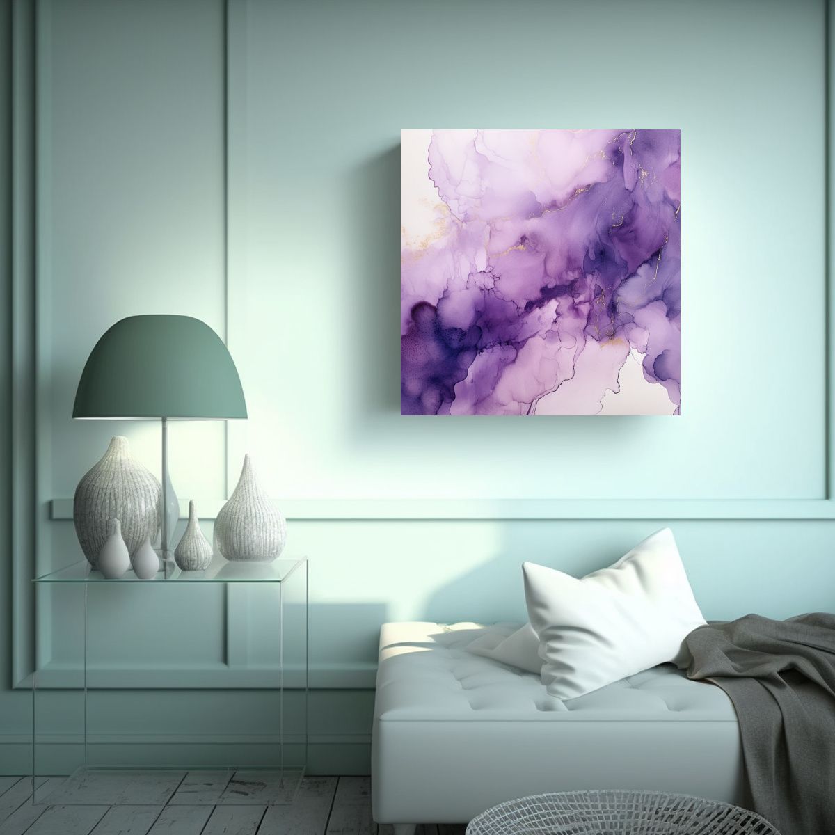 GENERICO - Cuadro Imagen Refinado Con Fondo De Tinta De 90x90 Cm