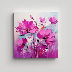 GENERICO - Lienzo Tema Equilibrio Visual A Magenta Colors 80x80 Cm