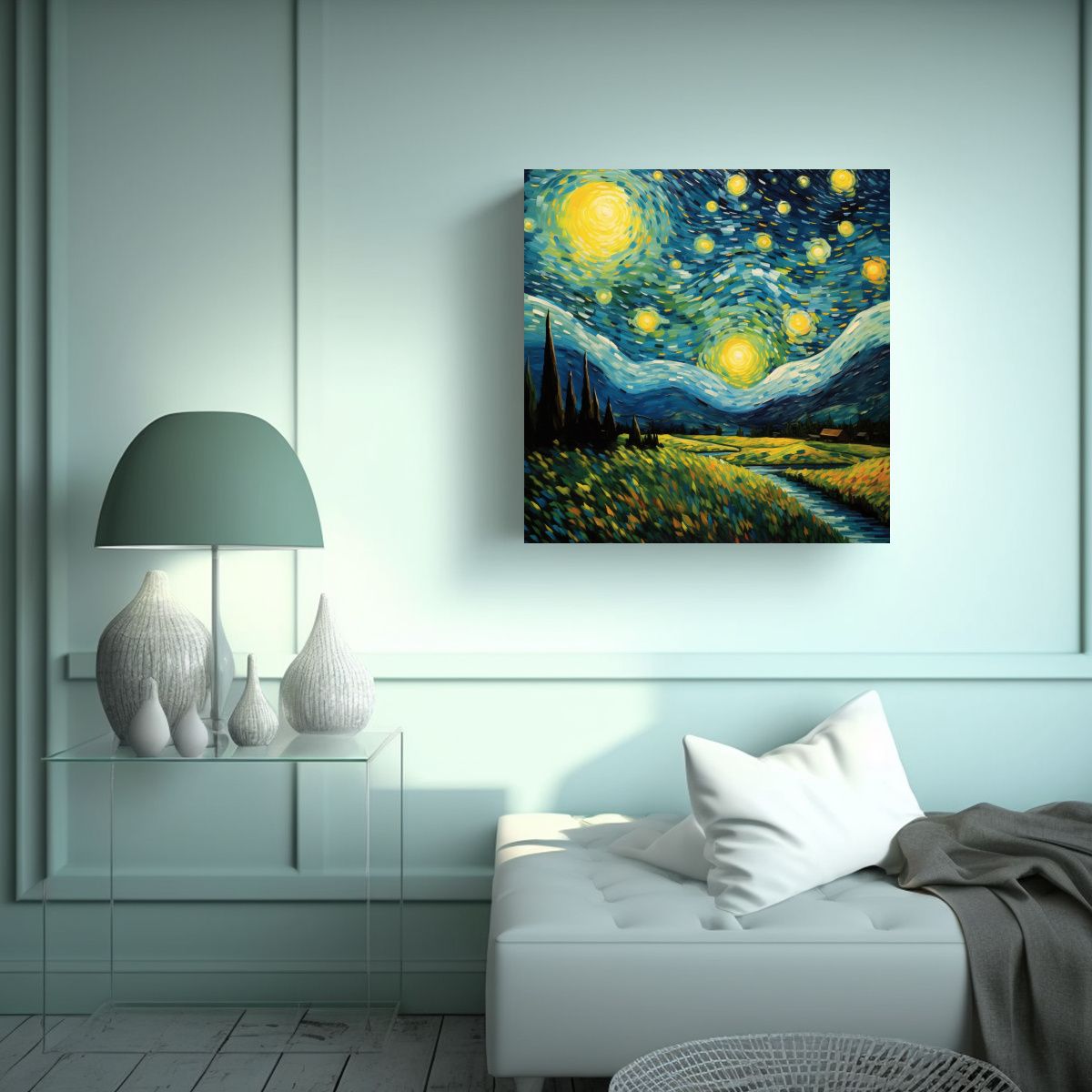 GENERICO - Tela En Bastidor Inspiración Fantástica: 80x80 Cm
