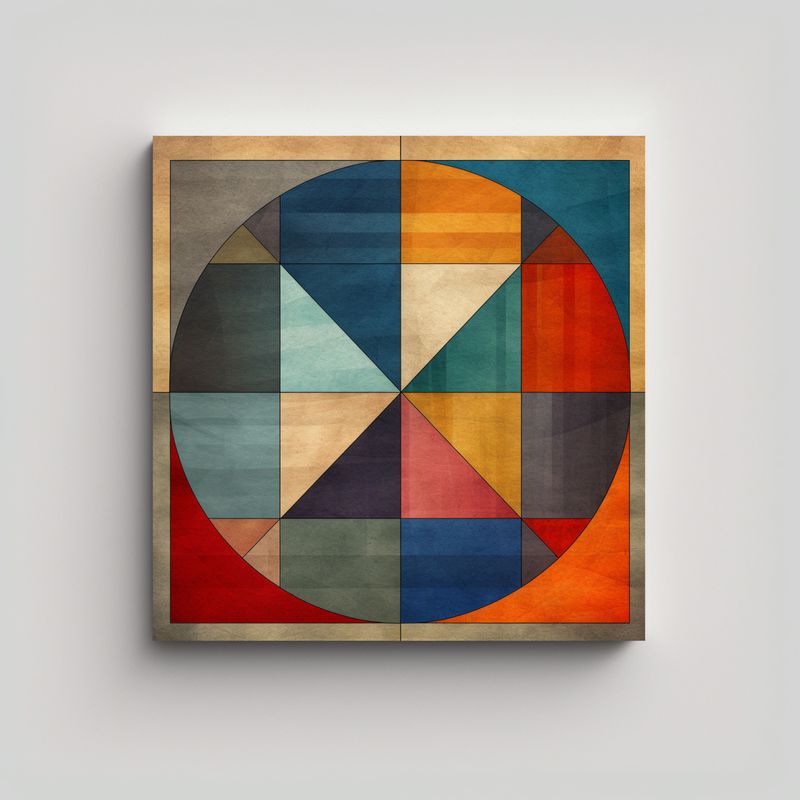 GENERICO - Pinturas Decorativas De Composición Abstracción 80x80 Cm