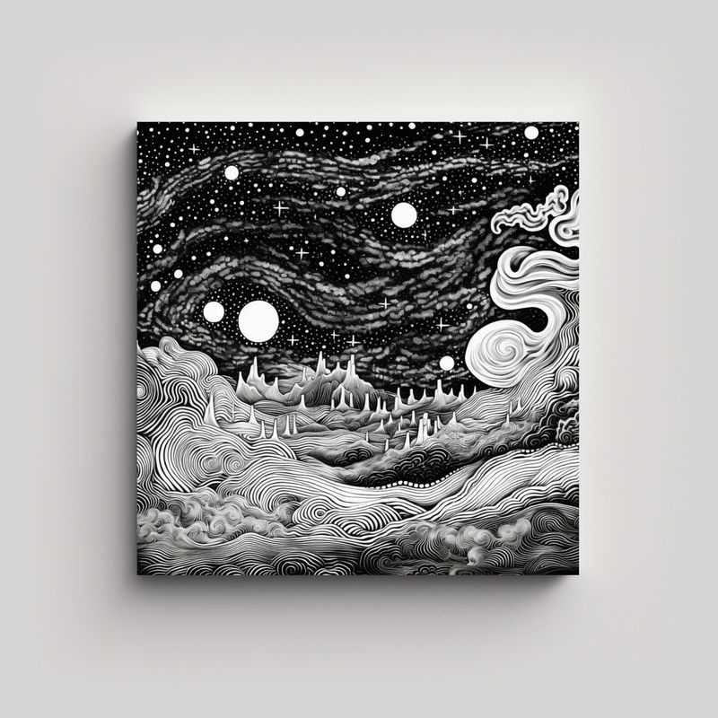 GENERICO - Cuadro De Tela Psicodélico Moderno Innovador, 70x70 Cm