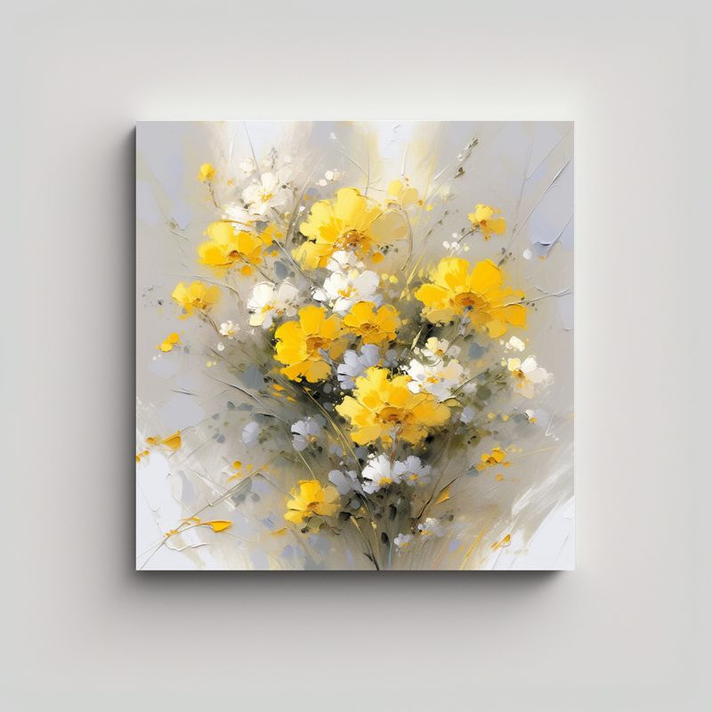 GENERICO - Pintura En Lienzo Para Decoración, Movimiento En 90x90 Cm