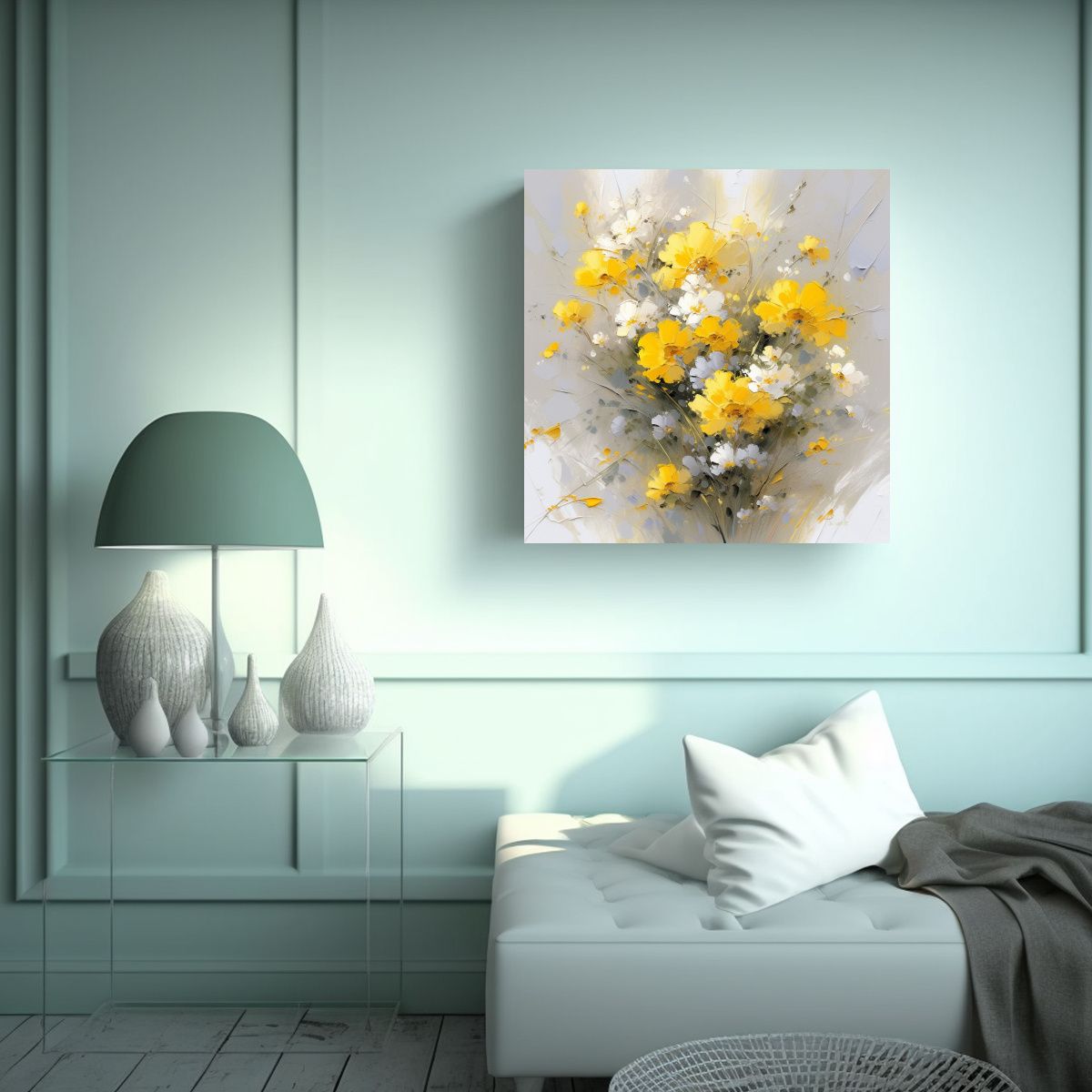 GENERICO - Pintura En Lienzo Para Decoración, Movimiento En 80x80 Cm