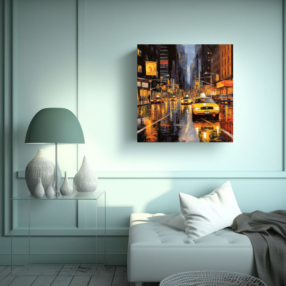 GENERICO - Cuadro Vintage De Tela En Bastidor De Armonía En 50x50 Cm