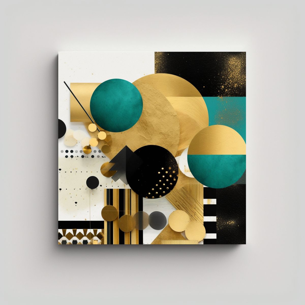 GENERICO - Cuadro Lienzo Cuadrado Diseño Gráfico Papel 90x90 Cm