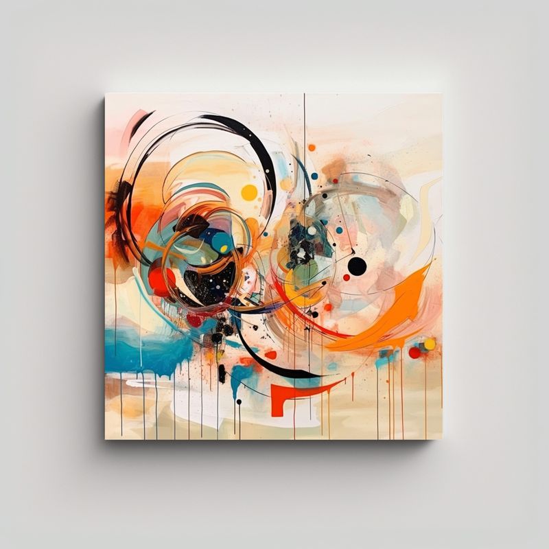 GENERICO - Pintura Contemporánea Abstracta JoJo Efecto 70x70 Cm