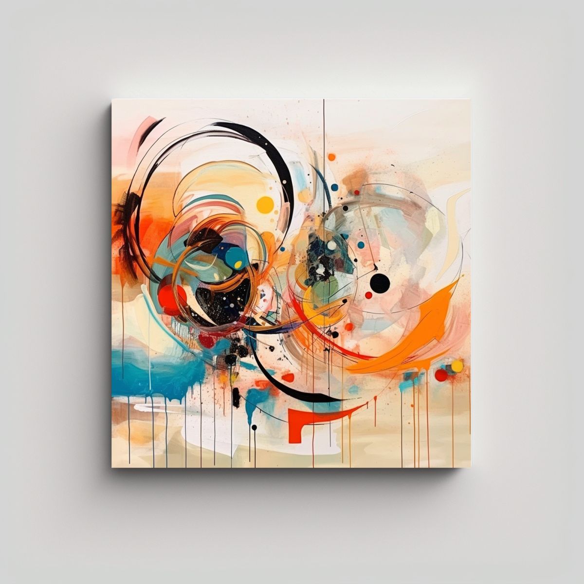 GENERICO - Pintura Contemporánea Abstracta JoJo Efecto 50x50 Cm