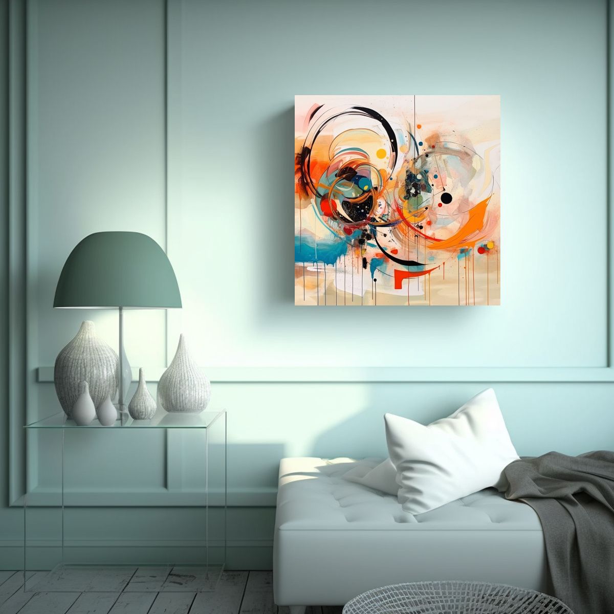 GENERICO - Pintura Contemporánea Abstracta JoJo Efecto 50x50 Cm