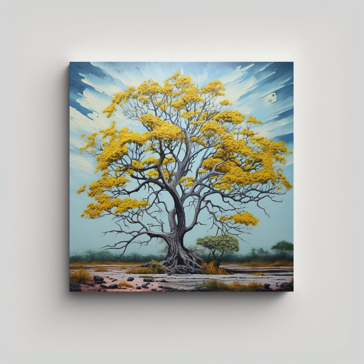 GENERICO - Pintura Abstracta Detallada Estilo óleo De 80x80 Cm