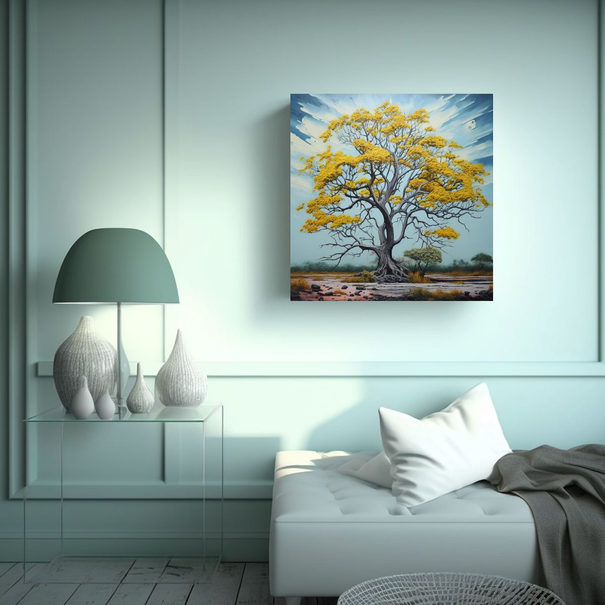 GENERICO - Pintura Abstracta Detallada Estilo óleo De 80x80 Cm