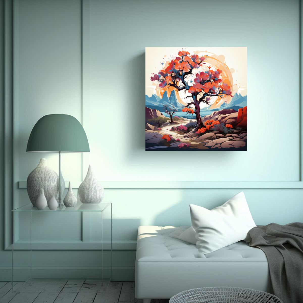 GENERICO - Pinturas Decorativas Arte Patron, Joshua Tree En 80x80 Cm
