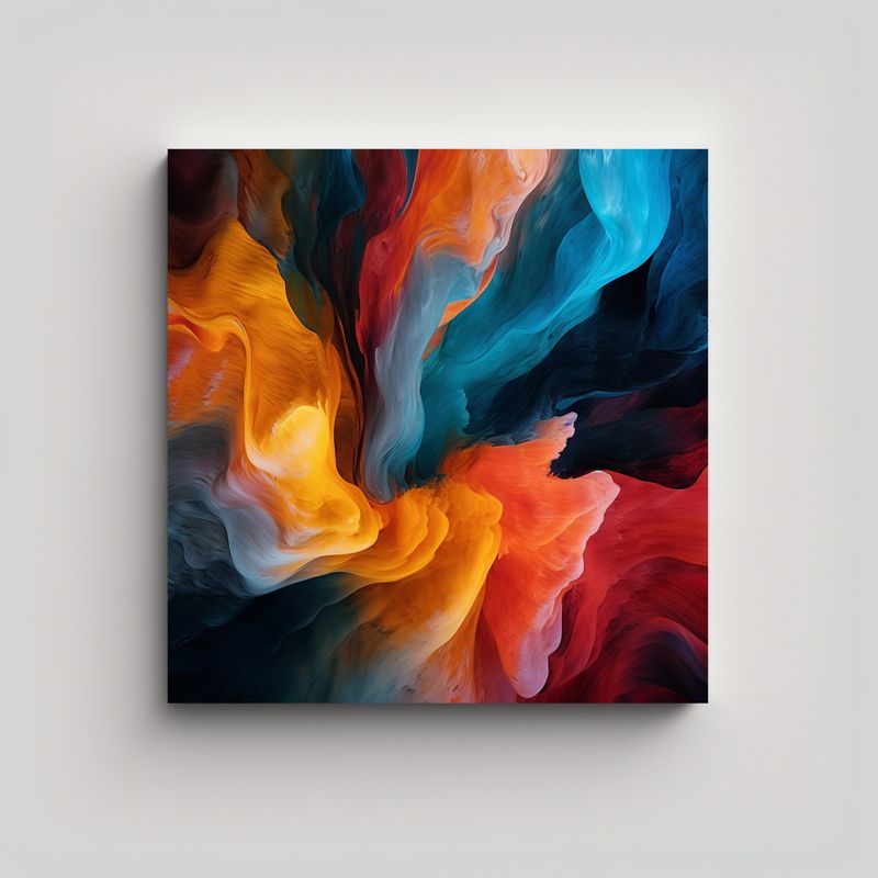 GENERICO - Pintura Intensa Y Hermosa De Composición De 70x70 Cm